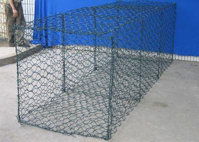 China Standard galvanized gabion with 80x100mm mesh for engineering projects/2x1x1m Galfan Gabion Basket for sale