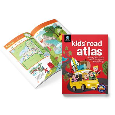 China Soft Cover Paperboard Kids Activity Books , Art Paper Road Atlas Books for sale