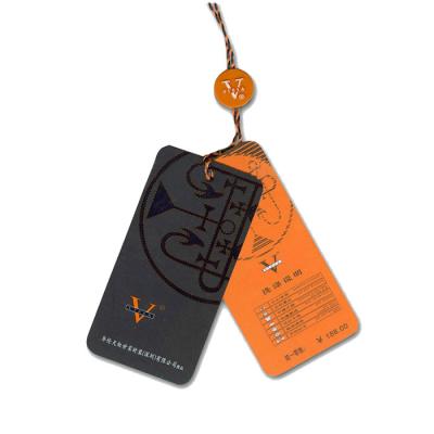 China Offset printing Hang Tag Labels for t shirt clothing garment for sale