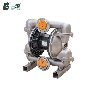 China 3 Inch Pneumatic Stainless Steel Double Diaphragm Pump Water Oil Lotion Acid Transfer à venda