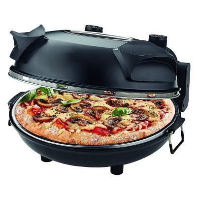 China Pizza Maker Adjustable Temperature Control with Visible Window Special Stone & Baking Pan Electric Crispy Crust Pizza Oven for sale