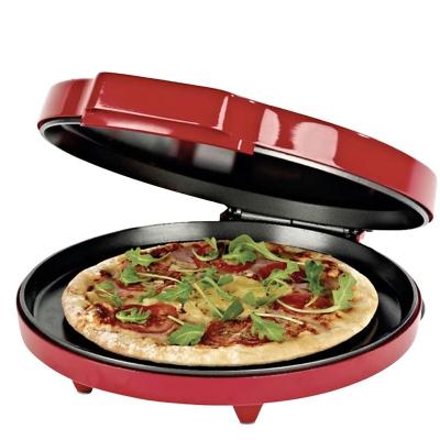 China Anbo de aluminio portátil sartén antiadherente de pizza de la mejor calidad hoja de hornear multifuncional redondo transportador eléctrico horno sartén de pizza en venta