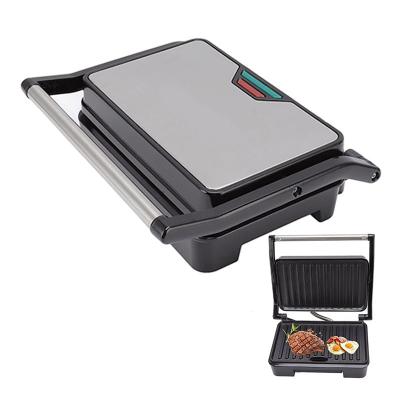 China Panini Press Sandwich Maker Nonstick Surface Double Heater Stainless Steel Breakfast Maker Contact Grill Cheese Egg Bacon Steak for sale