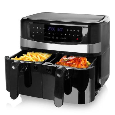 China Double Basket Oil Free Smart Dual Air Fryer 9L Digital 2400W for sale
