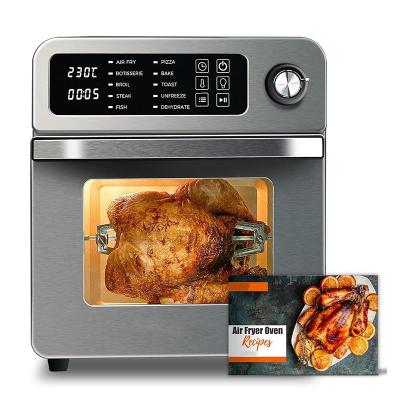 China 15L Electric Air Fryers With Rotisserie For Family 10 In 1 Stainless Steel Air Fryer Toaster Oven Grill for sale