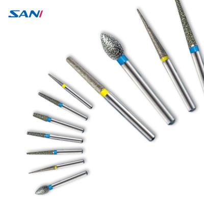 China High Hardness 11mm Handpiece Dental Diamond Burs CE Approved for sale