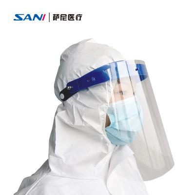 China Disposable Multiple Protection Adjustable Face Shield Anti Splash Anti Fog for sale