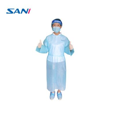 China Blue PP PE Medical Isolation Clothing Disposable for sale
