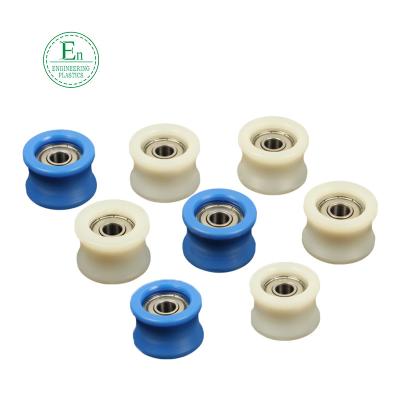 China Precise Nylon Machined Plastic Parts Small Cnc Pulley Bearings Casters for sale