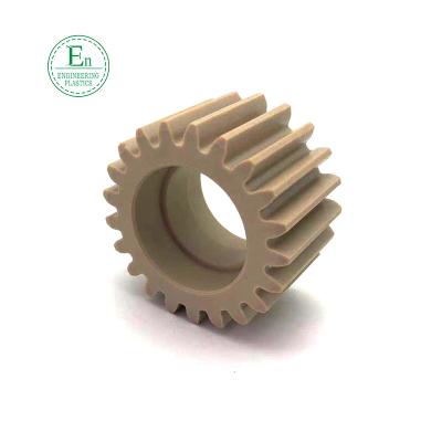 China Polishing Plastic Spur Gear Indentation Hardness All Peek Materials for sale