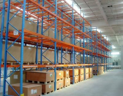 China Pálete resistente do armazenamento do armazém que submete cada camada equipada com as barras de apoio da pálete à venda