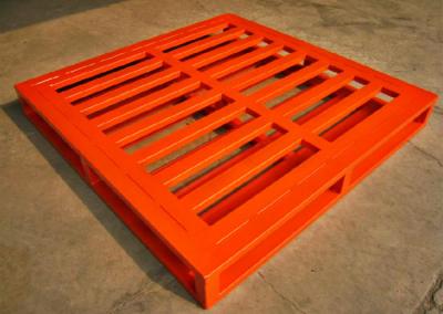 中国 強く青いオレンジ修理可能な再生利用できる金属パレット、15 - 30kg 販売のため