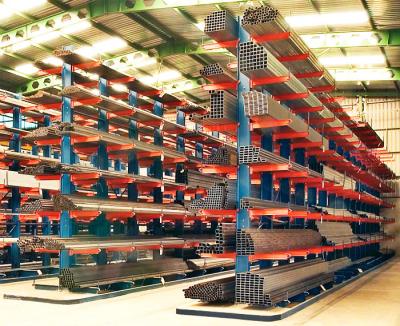 China Warehouse Structural Cantilever Shelves , Steel Cantilever Pipe Rack for sale