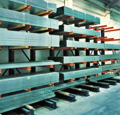 China Single Double Sided Cantilever Racking System For Steel / Wood Planks for sale