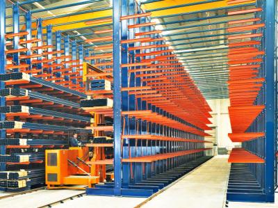 China Adjustable Cantilever Lumber Racks , Metal Racking System For Long / Bulky Materials for sale