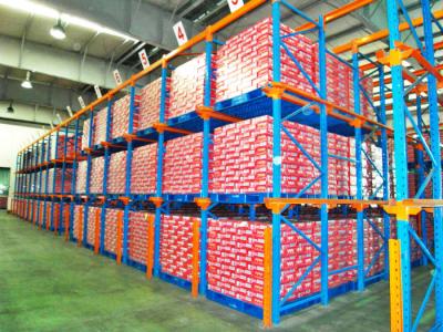 Cina Racking industriale concentrare del pallet di logistica, azionamento nel sistema di racking del pallet in vendita