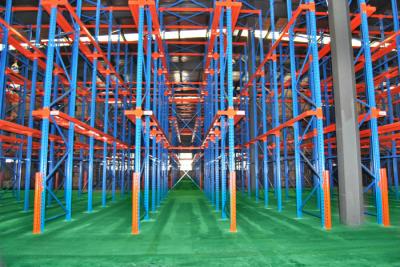 China Medium Duty Multiple Drive In Pallet Rack With Powder Coat Paint Finish for sale