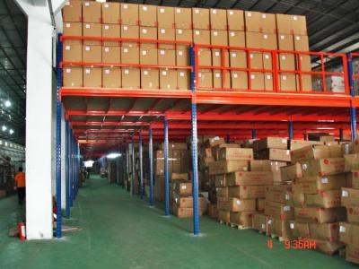 China Pisos de entresuelo industriales de varias filas para el almacenamiento de la manipulación de materiales de Warehouse en venta