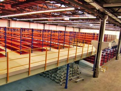 China Vertical Lifts Platform Floor Systems , Powder Coated Pallet Racking Mezzanine for sale