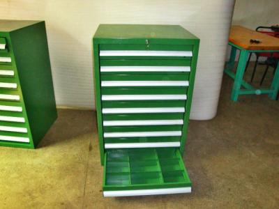 China Industrial Tool Chests And Cabinets With 3 - 15 Drawers , Green for sale