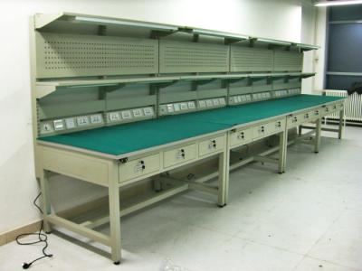 China Drawer Industrial Workbenches And Industrial Workstations , Blue / Green for sale