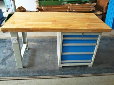China Tool Workshop Stainless Steel Work Bench With Butcher Block Hardwood Bench Top for sale