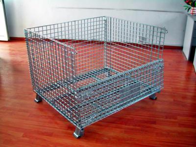 China Powder Coated Wire Mesh Pallet Cage For Logistics / Distribution Center for sale