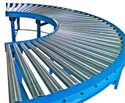 China Steel Curved Roller Conveyor Systems For Material Movement / Handling for sale