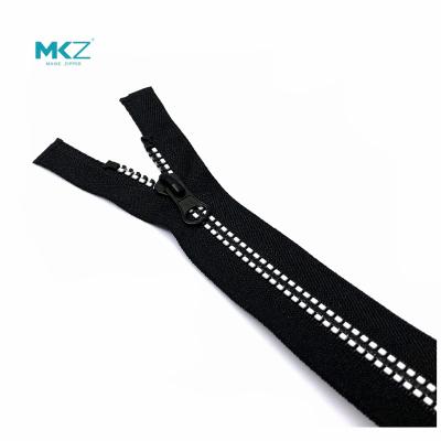 China Waterproof Sustainable Resin Zipper , Plastic Zippers For Jackets for sale