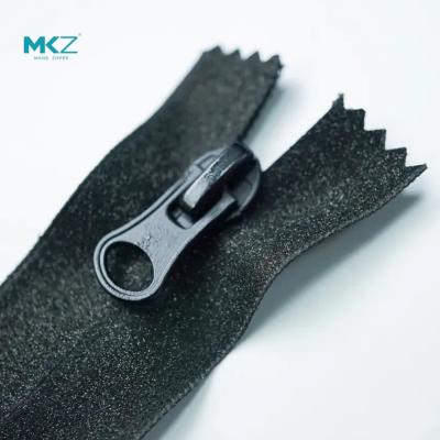 China Black Teeth #5 Long Chain Coat Nylon Coil Zipper for sale