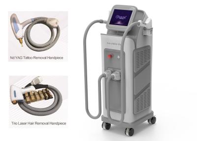 China Vertical 2 In 1 IPL Laser Machine Diode Hair ND Yag Tattoo Removal Laser Machine for sale
