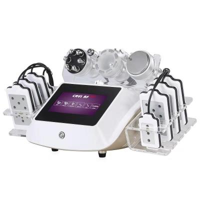 China 6 in1 40K Slimming RF Vacuum Ultrasonic Cavitation Weight Loss Machine Liposuction Body Facial Care for sale