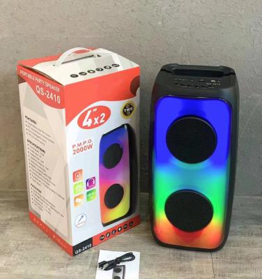 China Bluetooth Speaker 4 Inch Portable Speaker Flame Light Professional Audio With Mobile Phone Bracket for sale