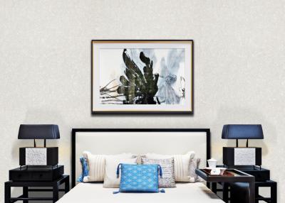 China Contemporary Silver Solid Color Removable Wallpaper for Study Room Customized for sale