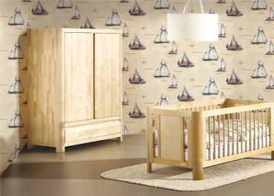 China New Welcome Boat Design Interior PVC Modern Removable Wallpaper Natural Plant Fibers 3D For Children Room for sale