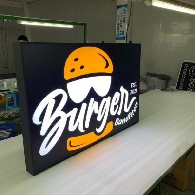 China Customized Light Board Marker 3D Sign LED Acrylic Advertising Light Box for Outdoor for sale