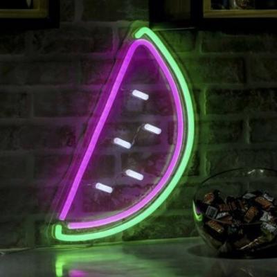 China Custom Logo Neon Light for Advertising Green Purple Watermelon Design at 28C Business for sale