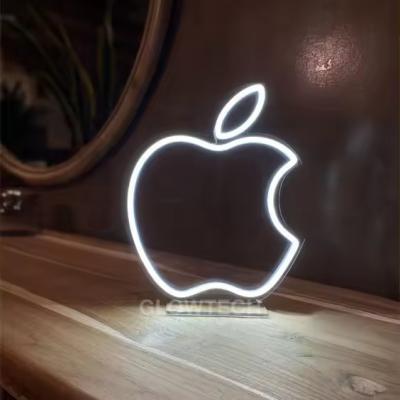 China White Apple Drop Neon Light Custom Logo Wedding Sign Name Board for sale