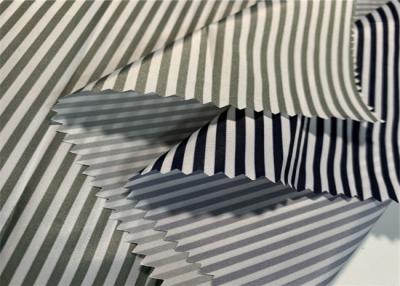 China 55GSM 290t Black And White Striped Polyester Fabric for sale