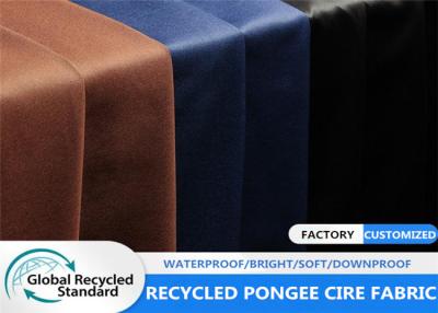 China 60GSM 100% Recycled Pet 300T Pongee Polyester Fabric for sale