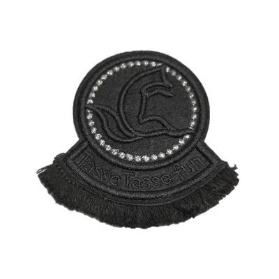 China Felt Material Custom Embroidered Patches Sew On Backing With Tassels for sale