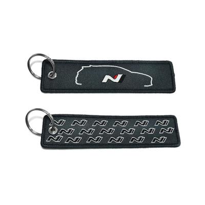 China Washable Personalized Logo Keychains , Durable Woven Key Fob for sale