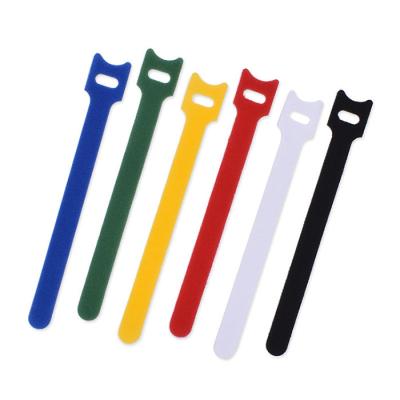 China Polyester / Nylon Hook And Loop Straps Velcro Cable Ties 15*1.5cm for sale