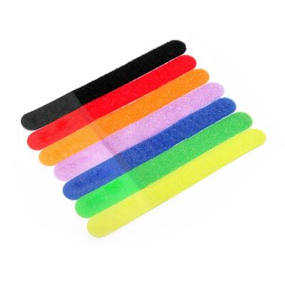 China Durable Black Velcro Hook And Loop Cable Ties Size Customized for sale