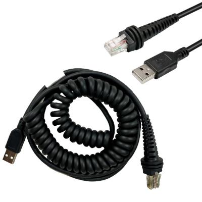 China Coiled Rj45 To USB Data Cable , 3m Honeywell USB Cable For Barcode Scanner for sale