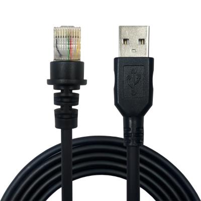 China Straight Rj45 USB Scanner Cable 7ft 2M For Honeywell Metrologic MS5145 for sale