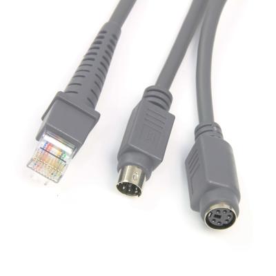 China Rj45 RS232 PS2 Keyboard Wedge Cable For Datalogic 4130 Barcode Scanner for sale