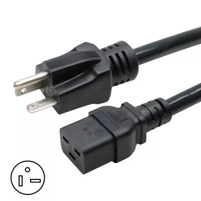 China USA 6-20P 3 Prong Extension Cable , C19 Power Cord For Power Supply for sale