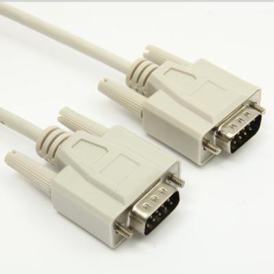 China Straight DB9 To DB9 Null Modem Cable , Rs232 Male To Male Cable 1.8m 6FT for sale