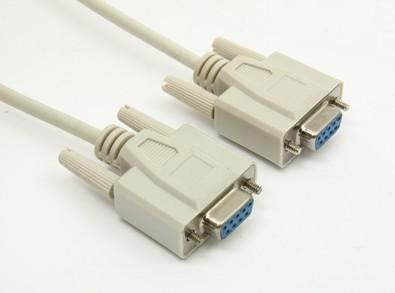 China 6ft PVC Db9 Female To Db9 Female Cable Serial Rs232 For Data Transmission for sale